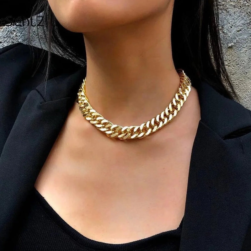 Choker Colar de Aço inoxidável  Dourado ! Alta Qualidade !