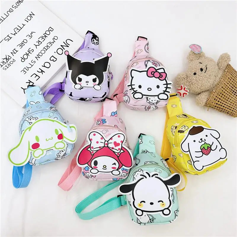 Bolsinhas Pequenas com Personagens: Kuromi Melody Cinnamoroll Hello Kitty