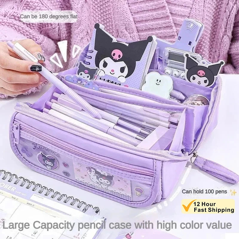 Estojo Escolar Tema : Cinnamoroll Kuromi Pochaco Melody Super Fofos !