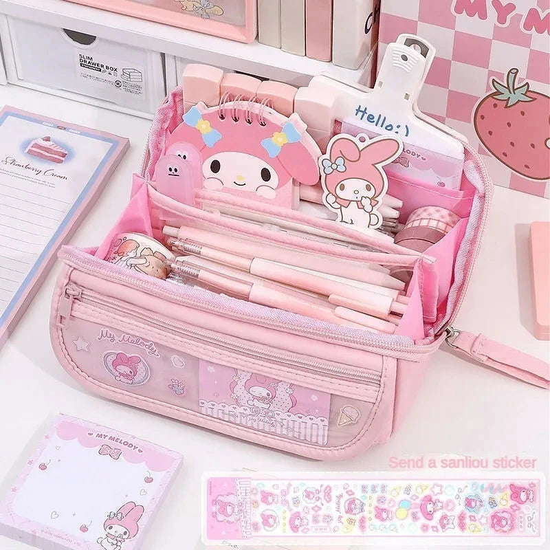 Estojo Escolar Tema : Cinnamoroll Kuromi Pochaco Melody Super Fofos !