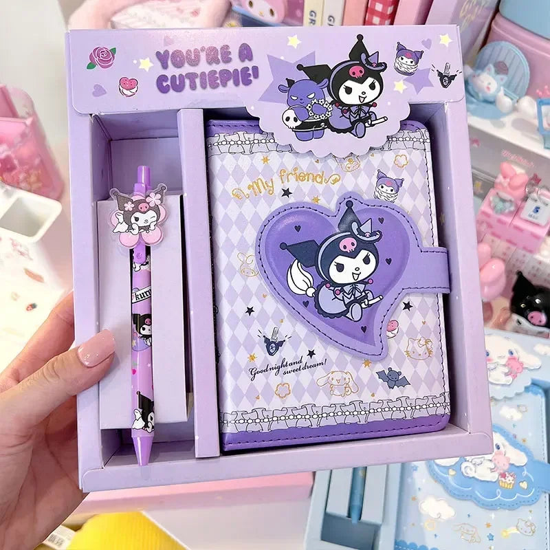 Agenda Infantil Super Graciosa com os personagens: Hello Kitty Kuromi Melody Cinnamoroll